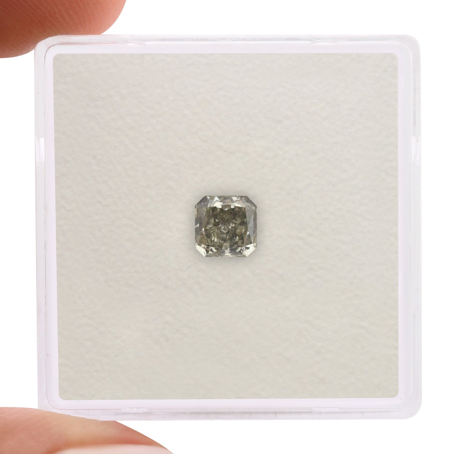 0,47 Karat Fancy Light Gray Radiant Diamant VS2 GIA