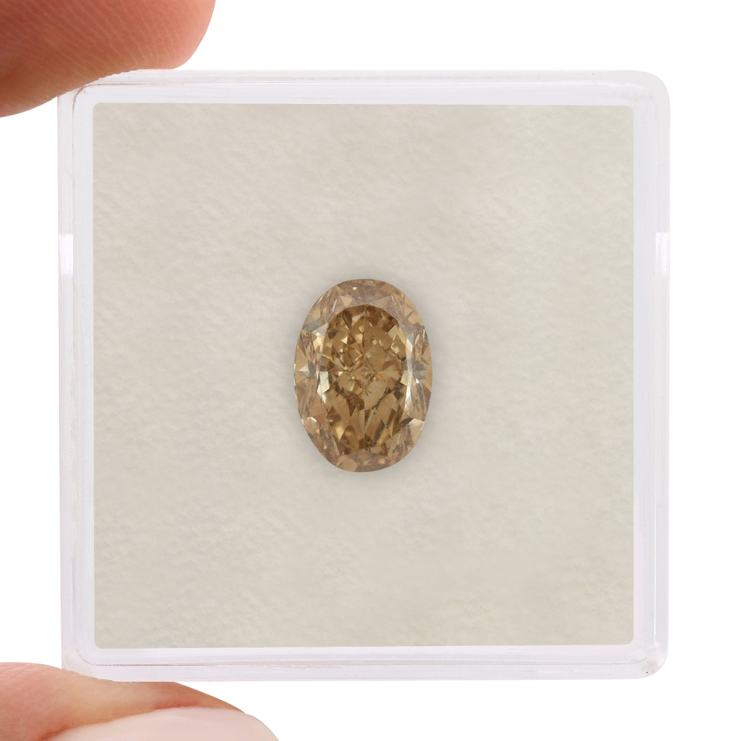 2,14 Karat Fancy Yellowish Brown Oval Diamond VVS2 GIA