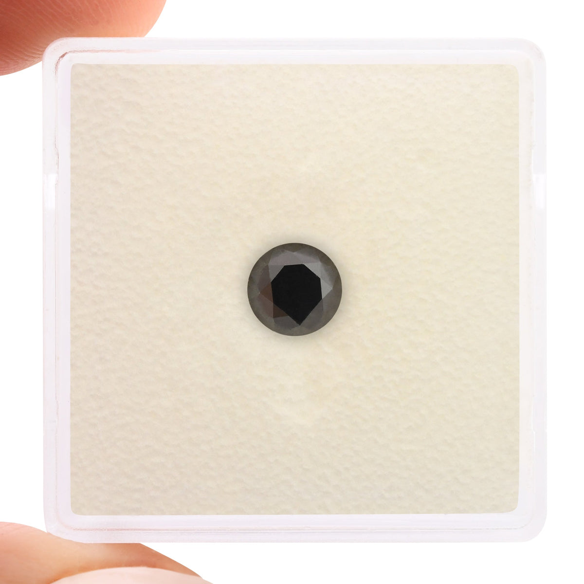 0,69 Karat Fancy Black Brillant Diamant, GIA-zertifiziert
