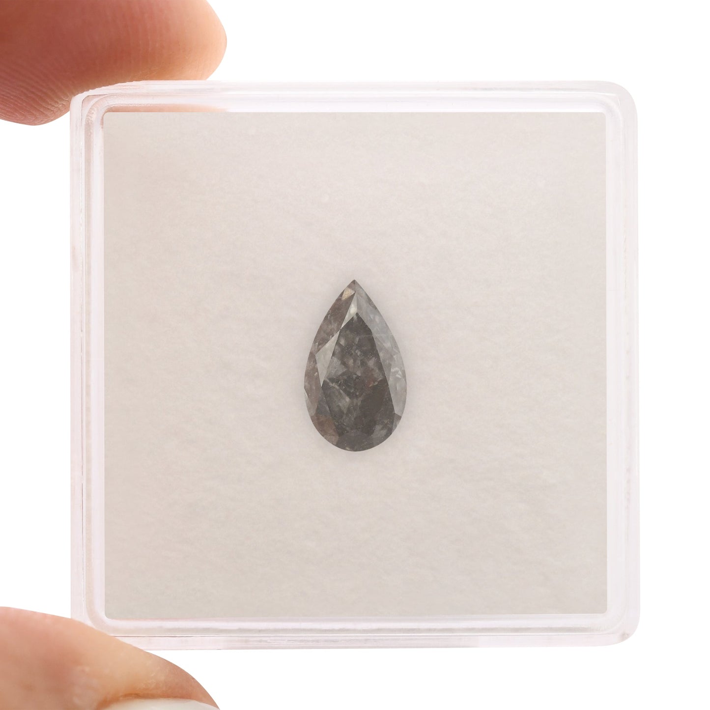 1,04 Karat Fancy Gray Birnenförmiger Diamant I1 GIA