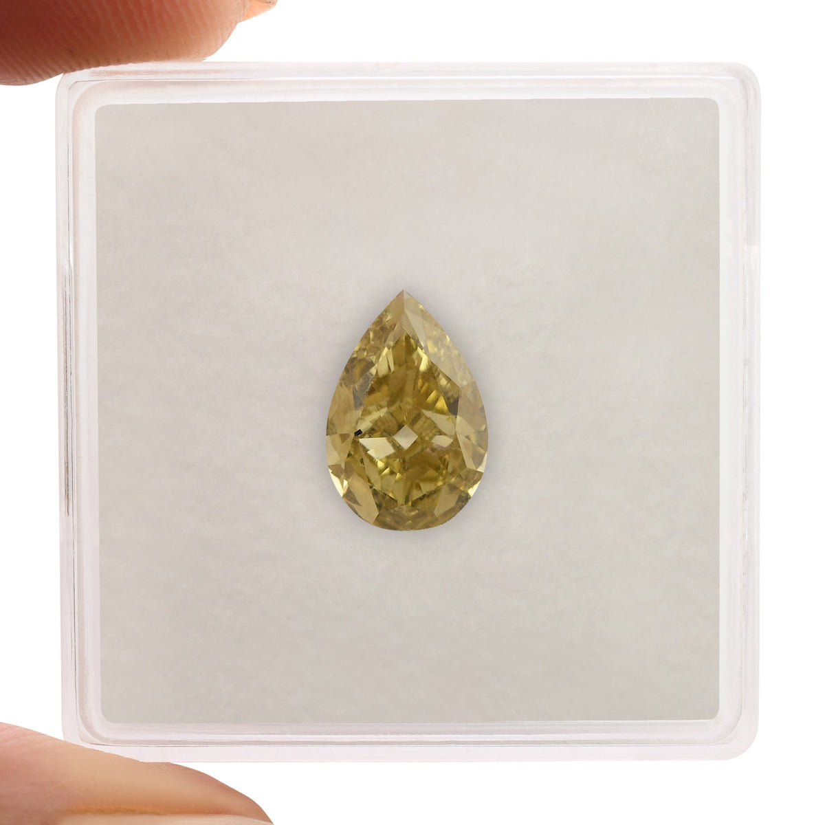 2.01 Carat Fancy Brownish Yellow Pear Diamond VS2 GIA