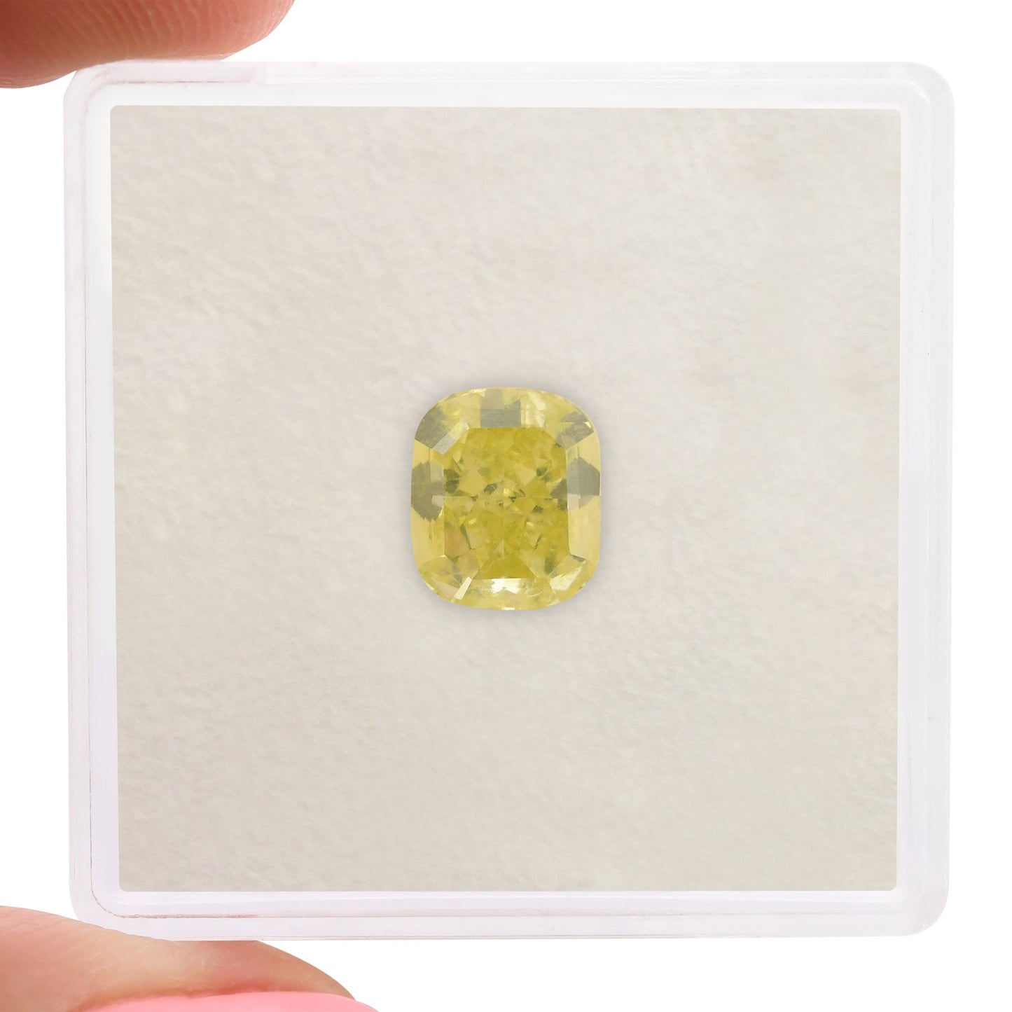 1,60 Karat Fancy Intense Greenish Yellow Radiant VVS2 GIA