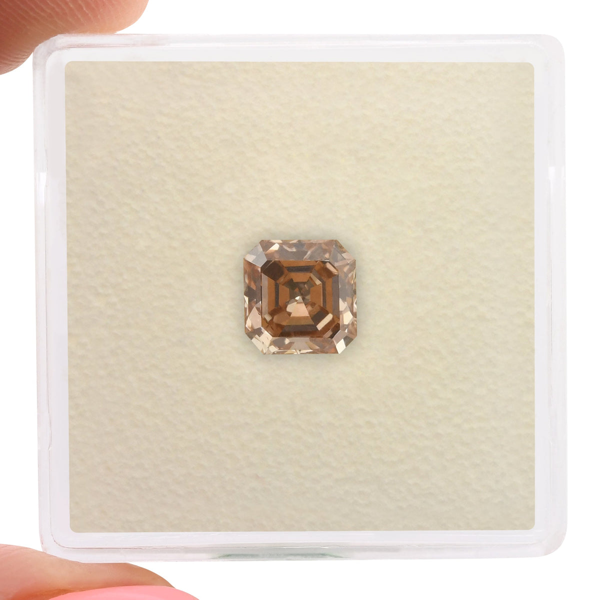 1,19 Karat Fancy Brown Pink Asscher Diamant SI2 GIA