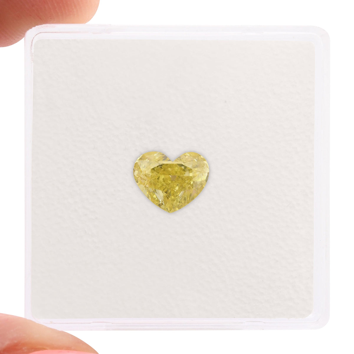 1.11 Carat Fancy Brownish Greenish Yellow HEART Diamond SI2 GIA
