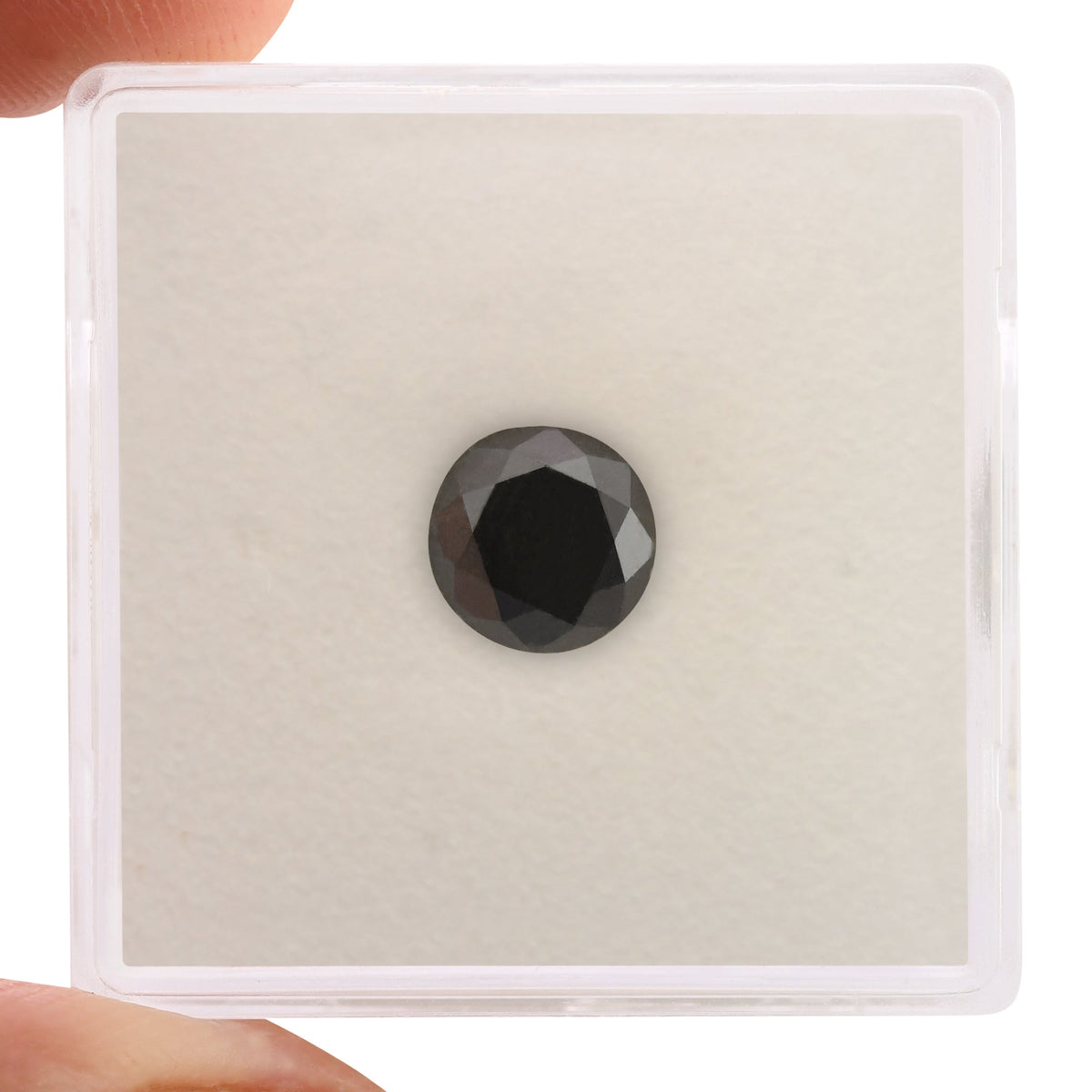1,33 Karat Natürlicher Schwarzer Runder Diamant GIA