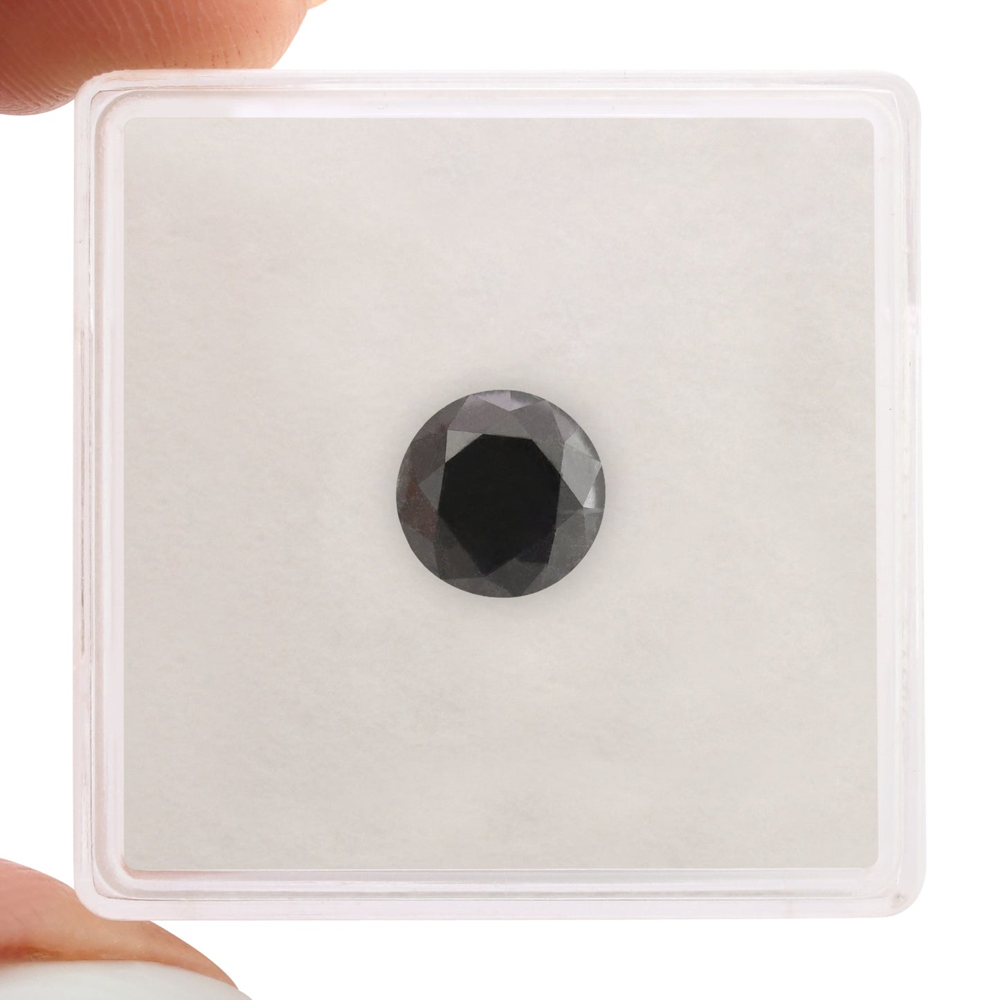 1,35 Karat natürlicher schwarzer runder Diamant (GIA)