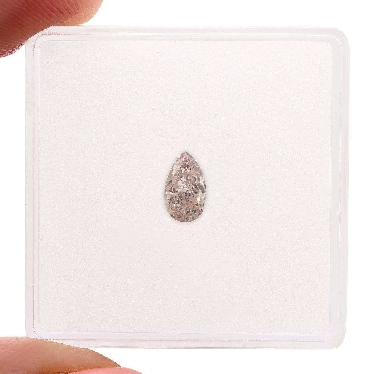 0,30 Karat Fancy Purplish Pink Birnenförmiger Diamant SI1 GIA
