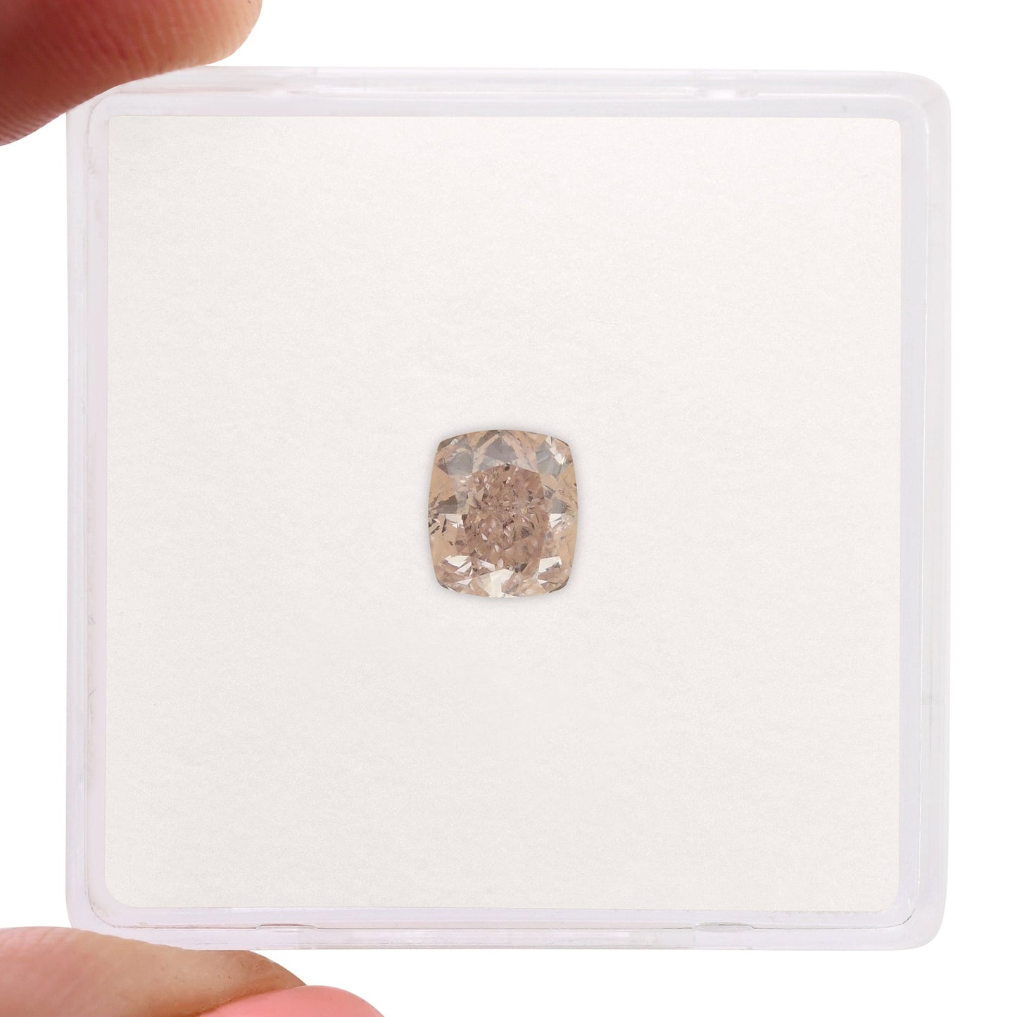 0,77 Karat Fancy Light Purplish Pink Cushion Diamant SI2 GIA