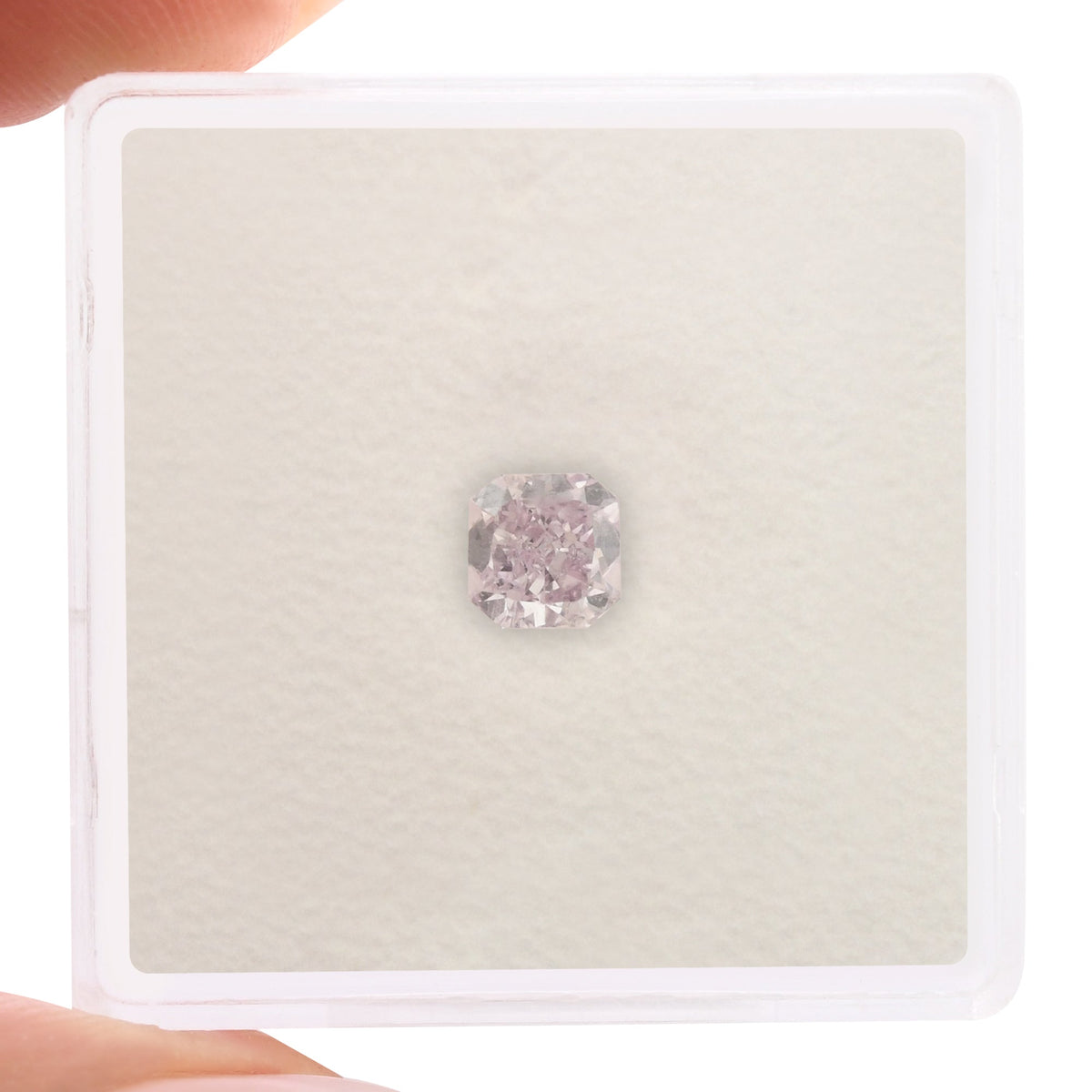 0,50 Karat Fancy Purple Pink Radiant Diamant SI1 GIA
