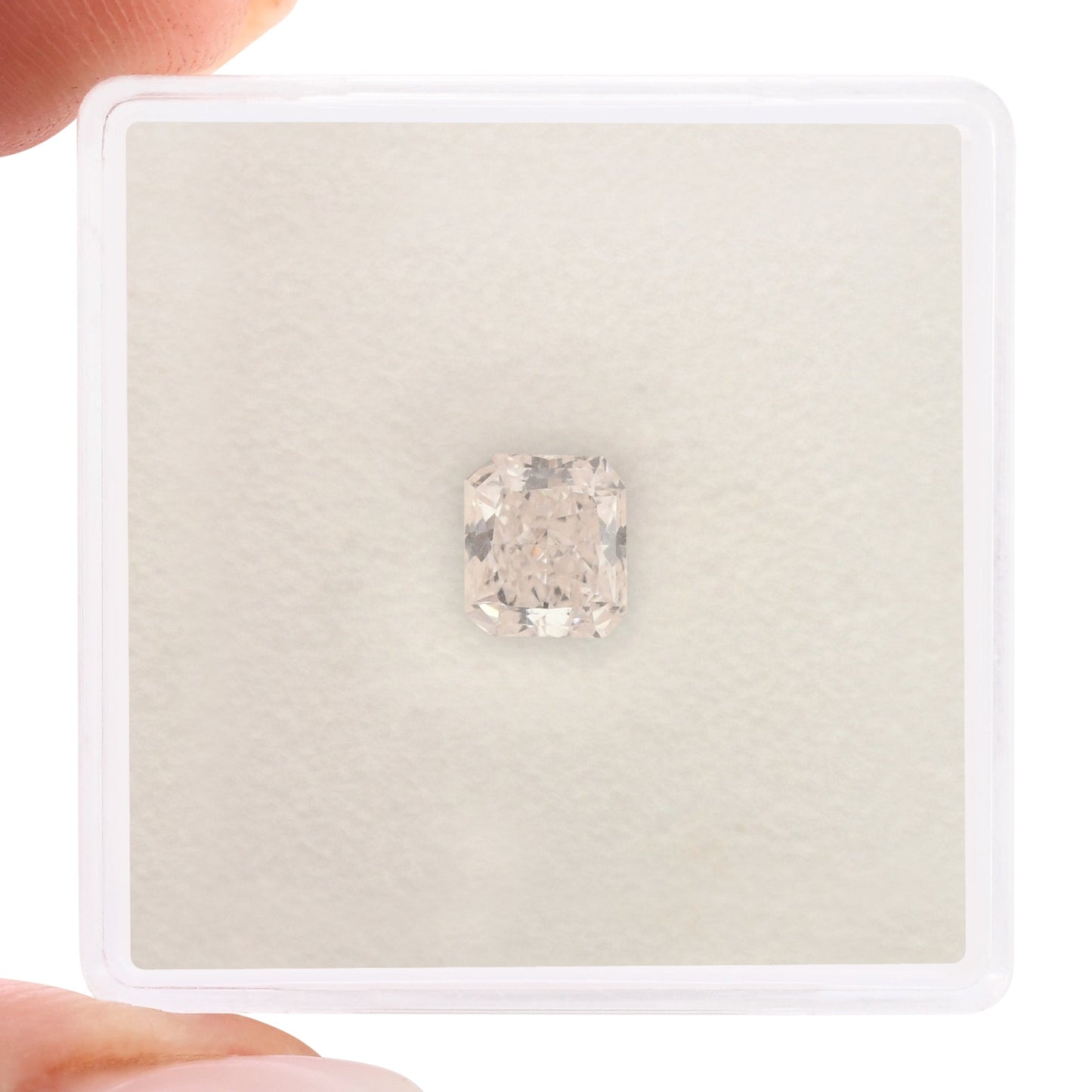 0.85 Carat Very Light Pink Radiant Diamond VS2 GIA