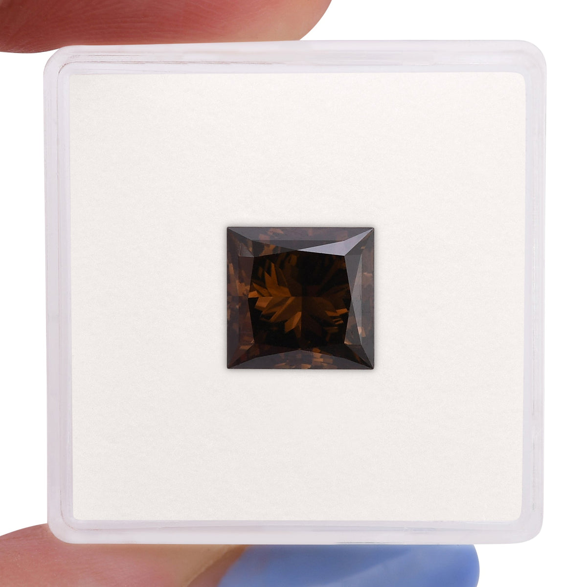 3,38 Karat Fancy Dark Orange Brown Princess Diamant VS2 GIA