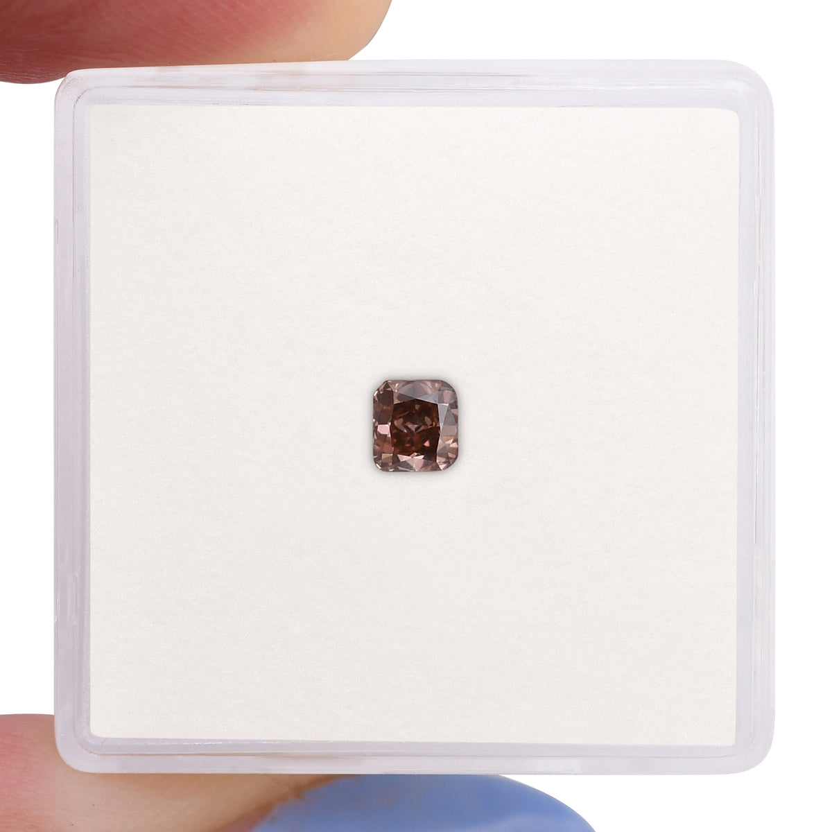 0,27 Karat Fancy Brown Orange Cushion Diamond VS1 GIA