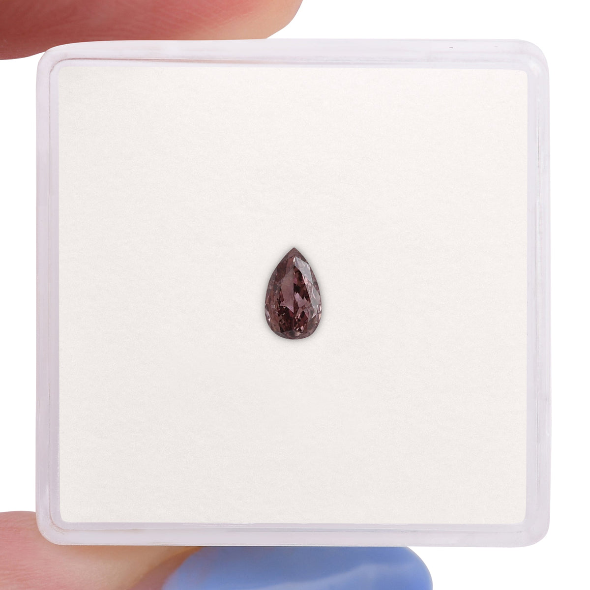 0,21 Karat Fancy Dark Pink Brown Birnenförmiger Diamant SI2 GIA