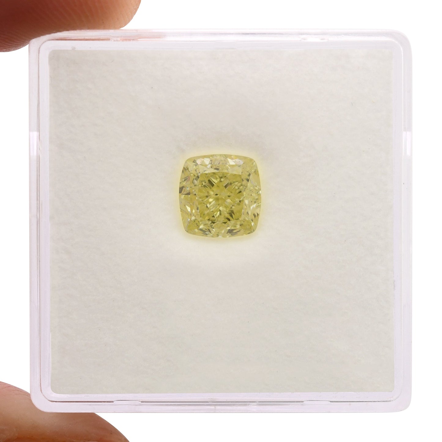 1.50 Carat Fancy Yellow Cushion Diamond VVS1 GIA