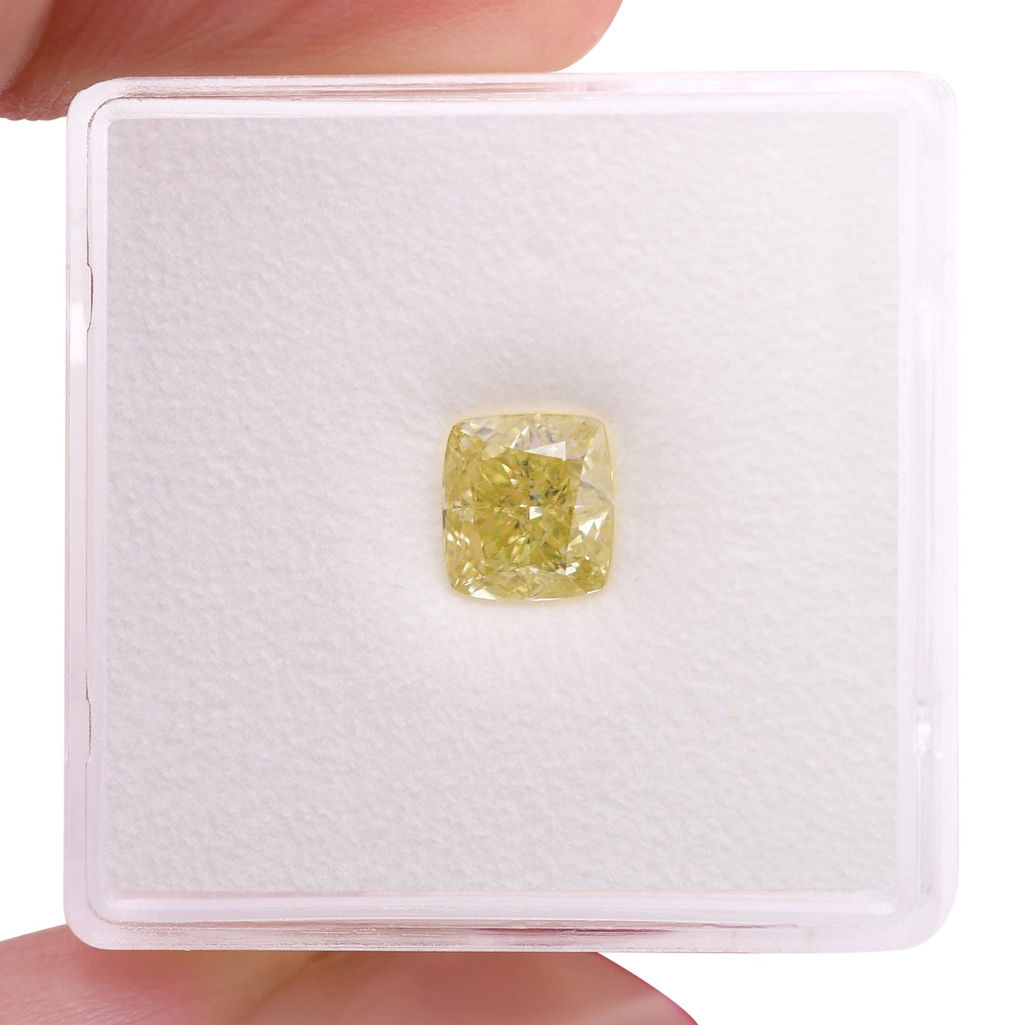 1,11 Karat Fancy Yellow Cushion Diamond VS2 GIA