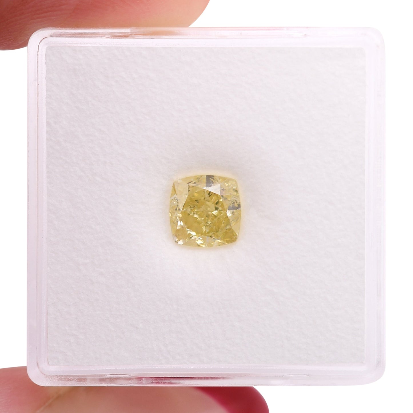 1,20 Karat Fancy Yellow Cushion Diamond VS1 GIA