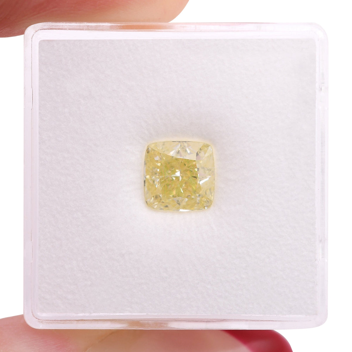 1.68 Carat Fancy Yellow Cushion Diamond VS1 GIA
