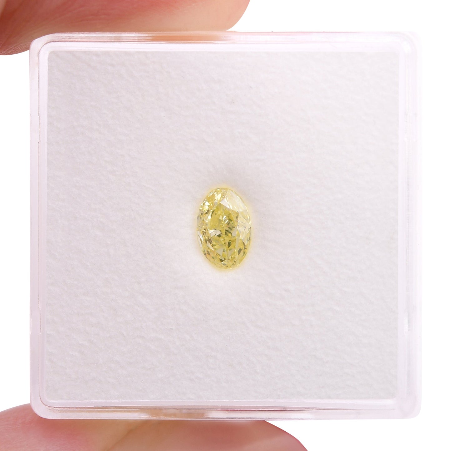 0,50 Karat Fancy Yellow Oval Diamond VS1 GIA