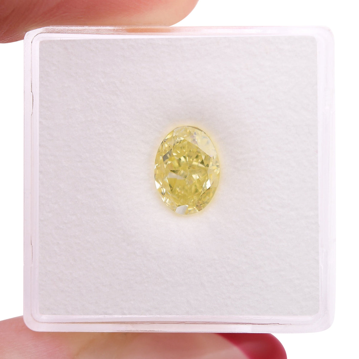 1.71 Carat Fancy Yellow Oval Diamond VS1 GIA