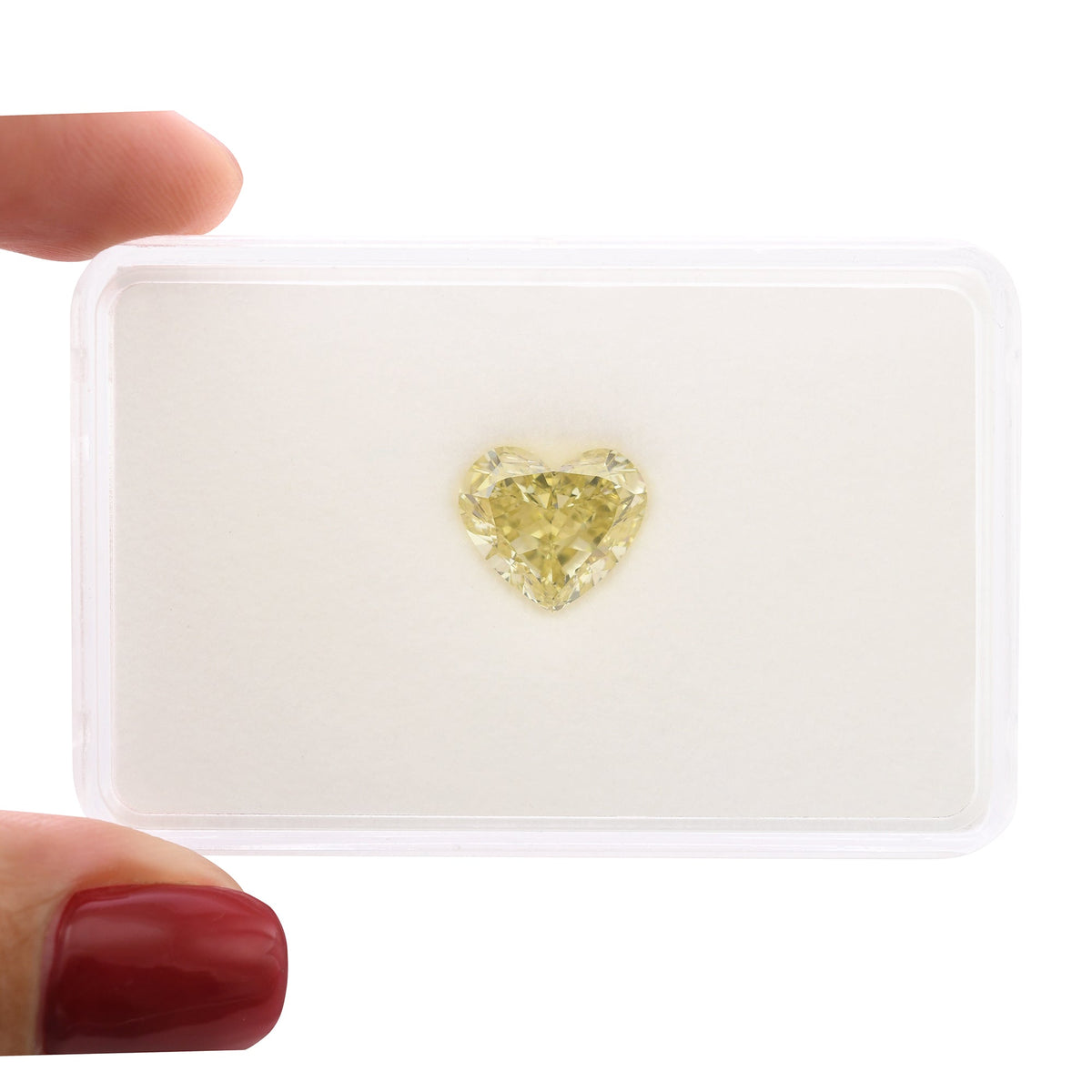 5,02 Karat Fancy Brownish Greenish Yellow Heart Diamant SI1 GIA