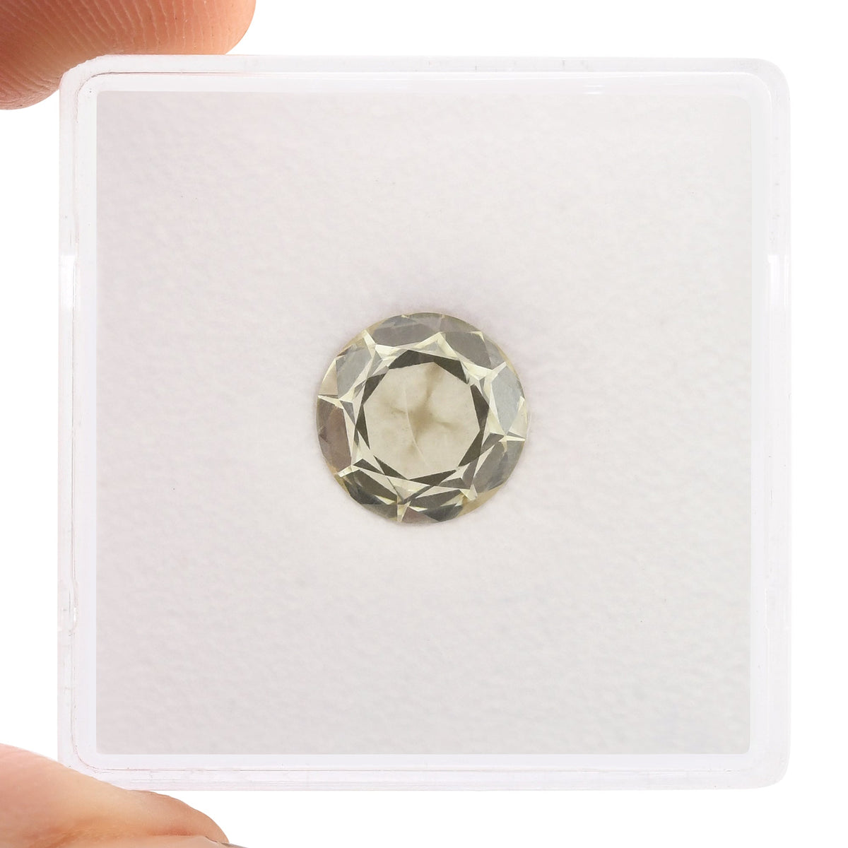 1,61 Karat Fancy Light Gray Round Diamond GIA