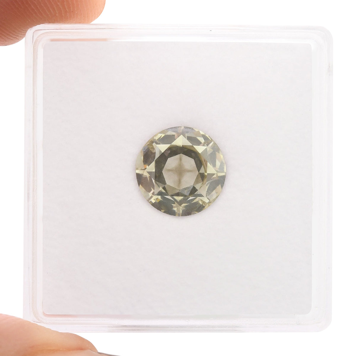 1,76 Karat Fancy Grünlich Gelbbraun Runder Diamant GIA