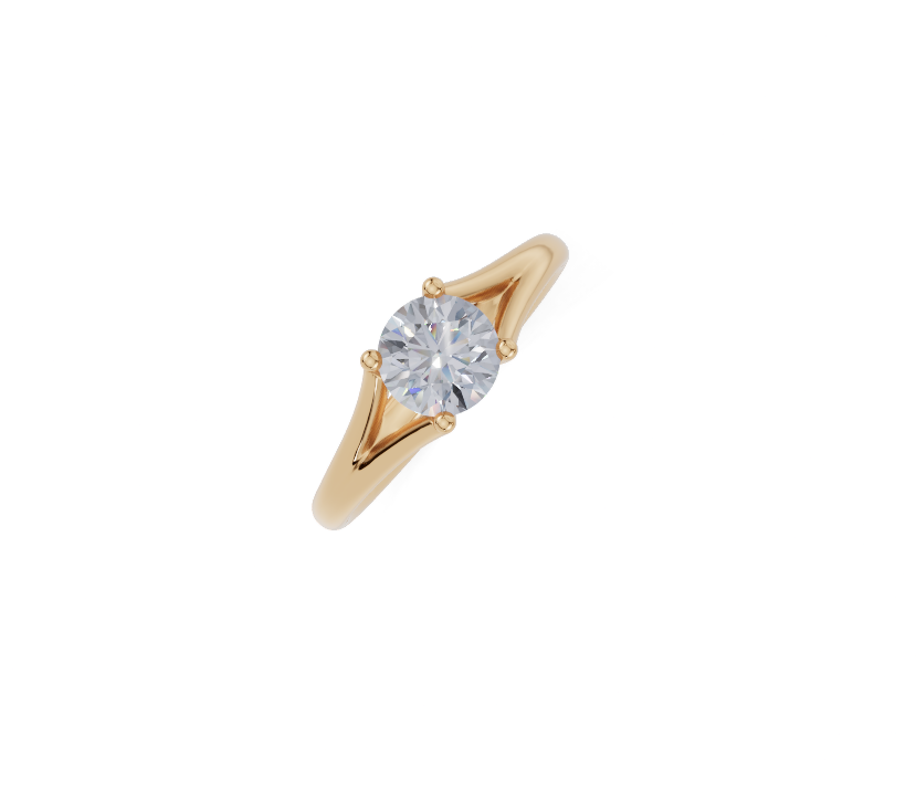 18ct Round 0.75Carat F/G VS/SI Split Plain 4Pr Diamond Ring