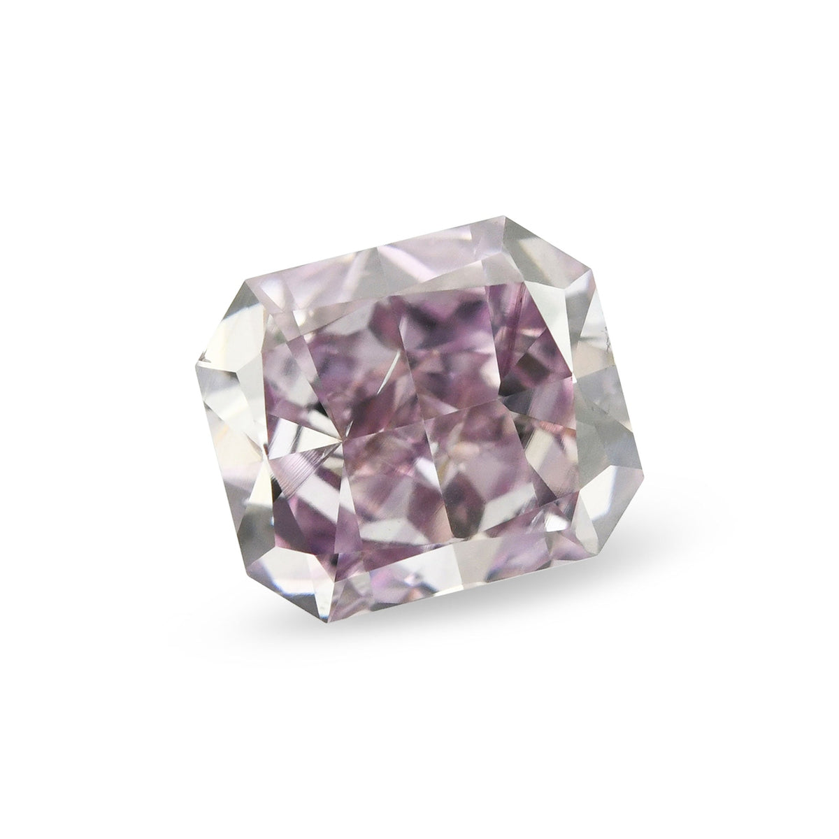 0.80 Carat Fancy Pink Purple Radiant Diamond SI2 GIA