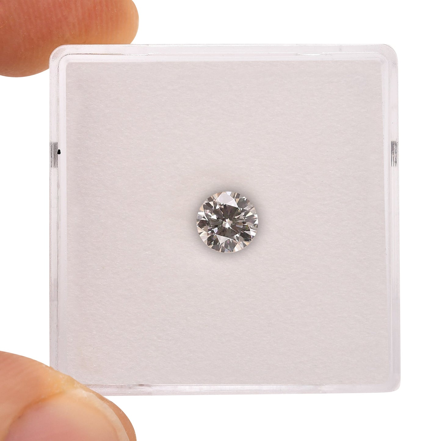0.43 Carat Faint Pinkish Brown Round Diamond VS2 GIA