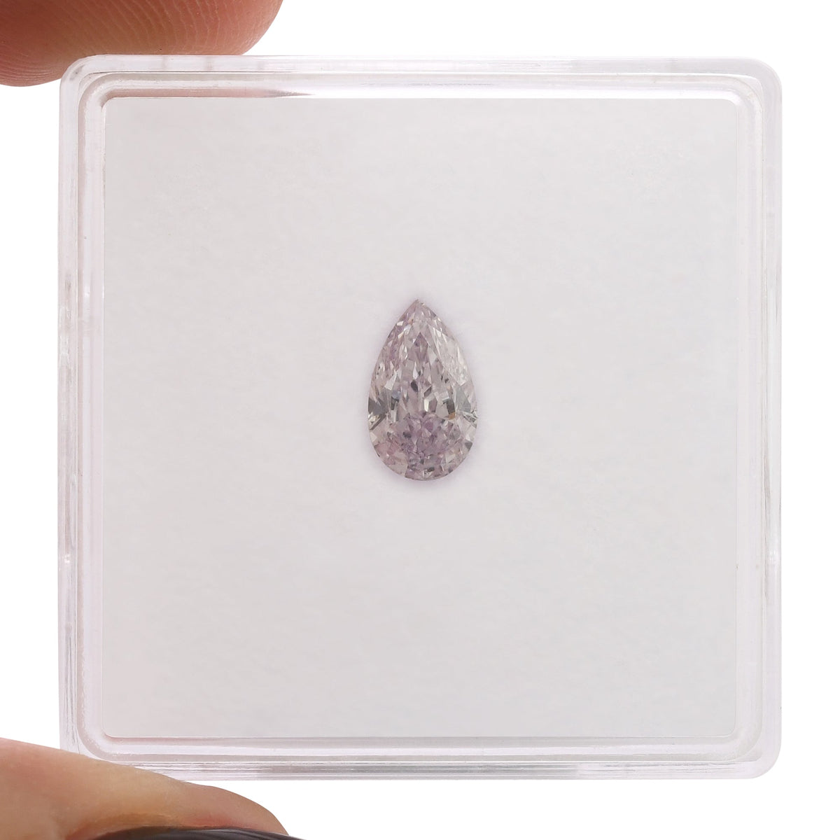 0,58 Karat Fancy Light Purplish Pink Birnenförmiger Diamant VVS1 GIA