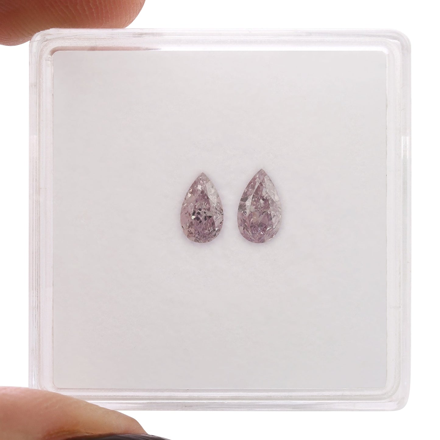 0.51 Carat Fancy Purple Pink Pear Diamonds SI1