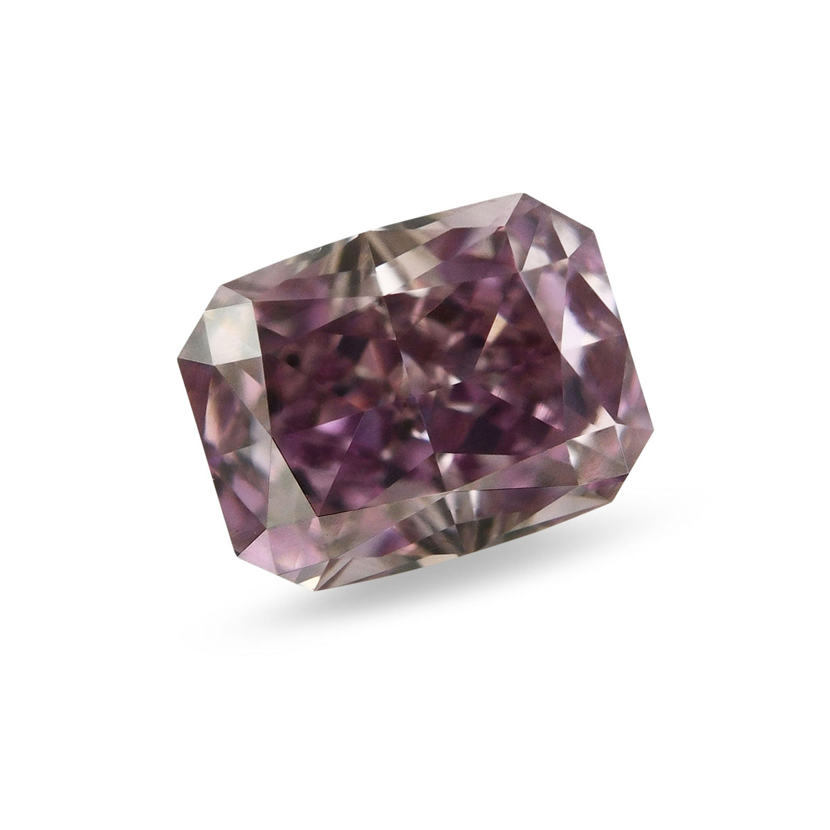 0.50 Carat Fancy Deep Pink Purple Radiant Diamond SI1 GIA