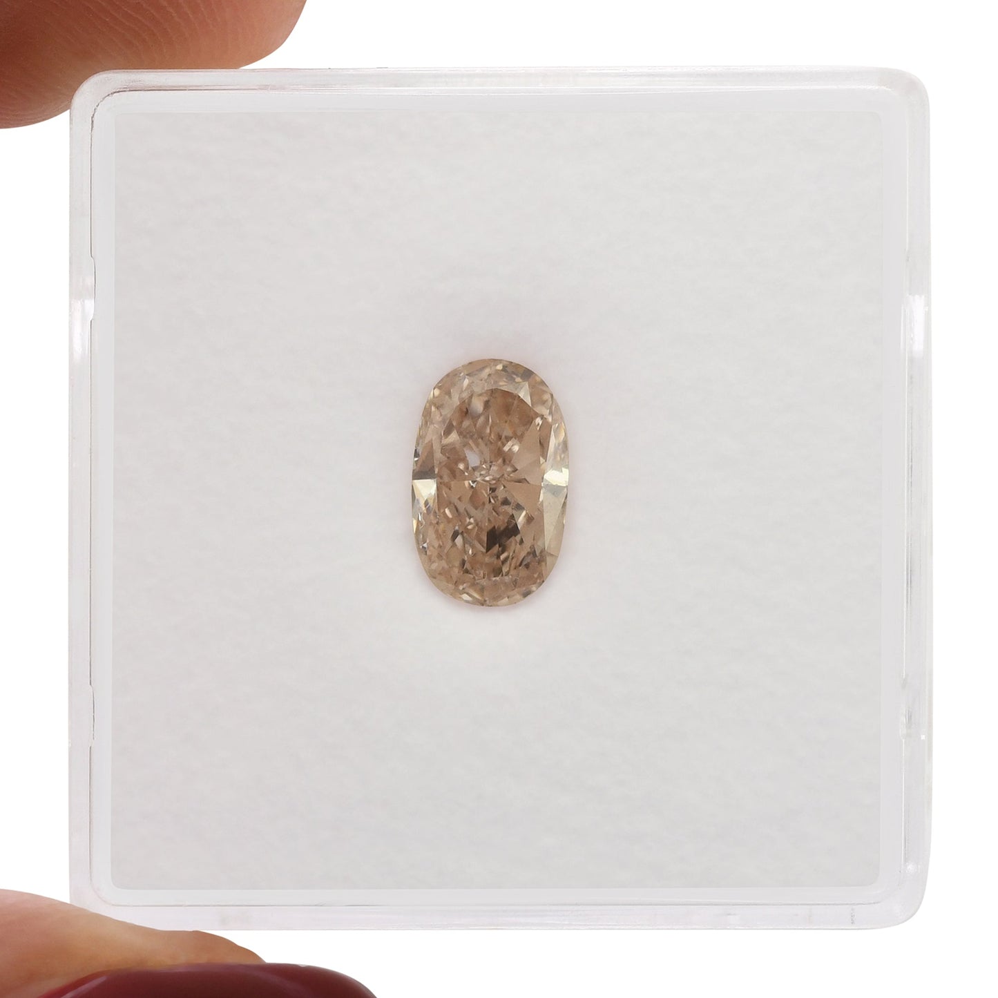 1,19 Karat Fancy Brownish Pink Ovaler Diamant VS1 GIA