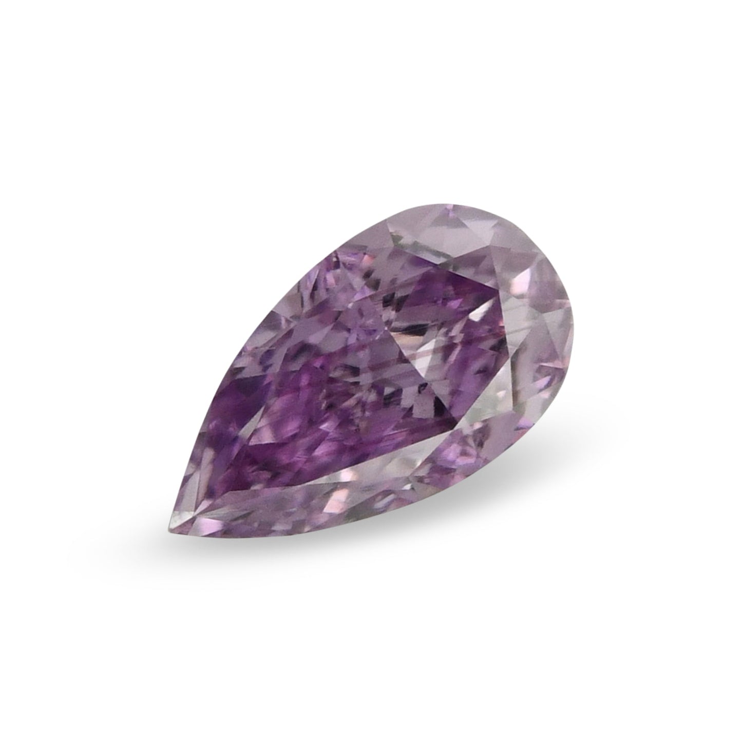 0,17 Karat Fancy Intense Pinkish Purple Birnenförmiger Diamant (SI1) GIA