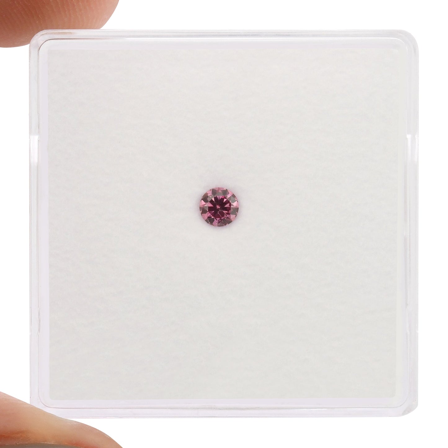 0,08 Karat Fancy Vivid Purplish Pink Brillant (SI1) GIA