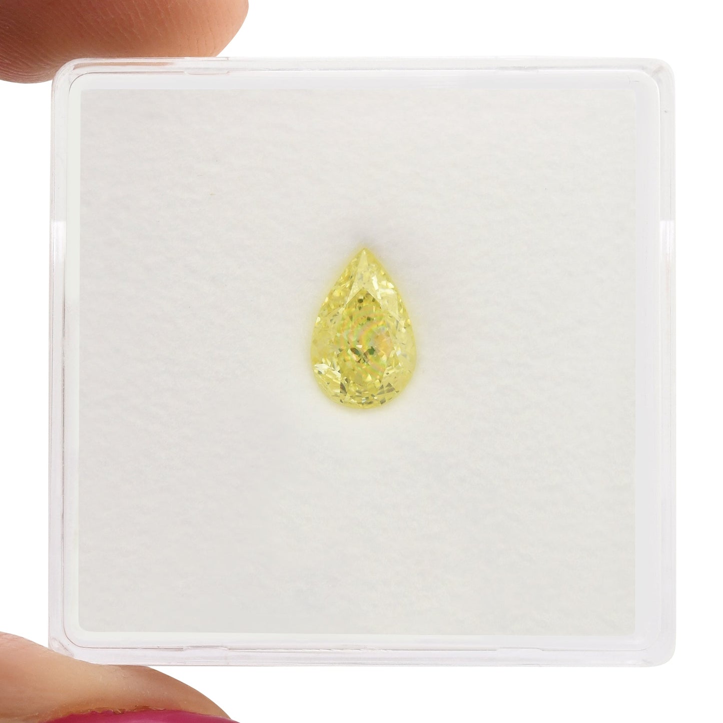 0,78 Karat Fancy Yellow Birnenförmiger Diamant VS1 GIA