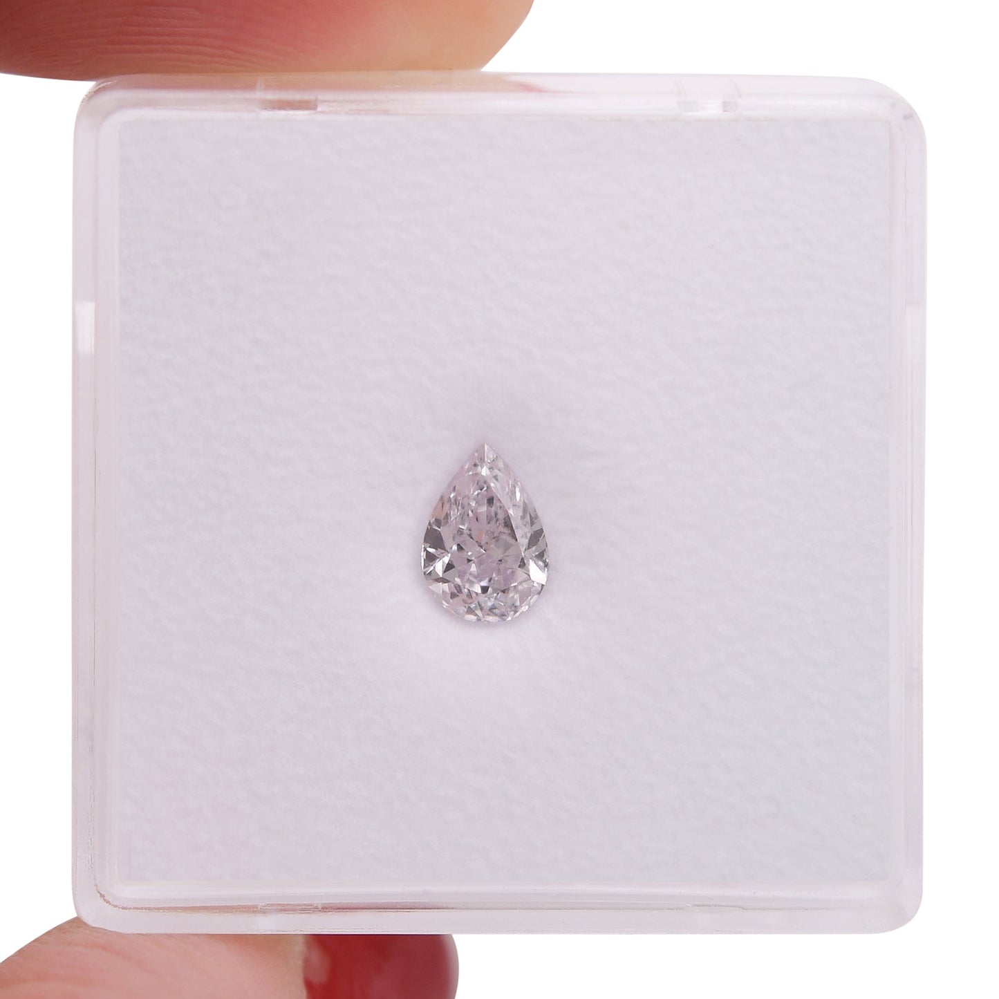 0,55 Karat sehr hellrosa birnenförmiger Diamant SI1 GIA