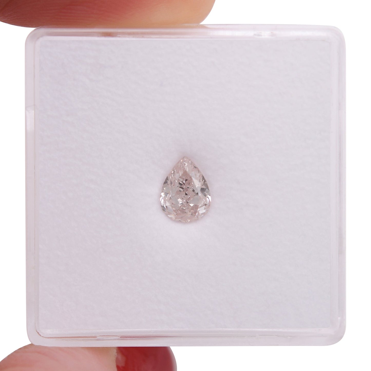 0,51 Karat hellrosa Birnenförmiger Diamant SI1 GIA