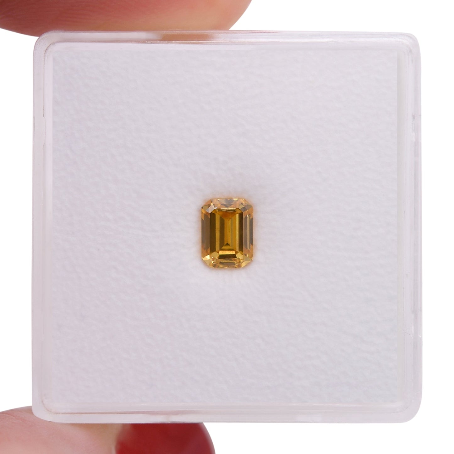 0,50 Karat Fancy Intense Orange Yellow Emerald Diamond SI2 GIA