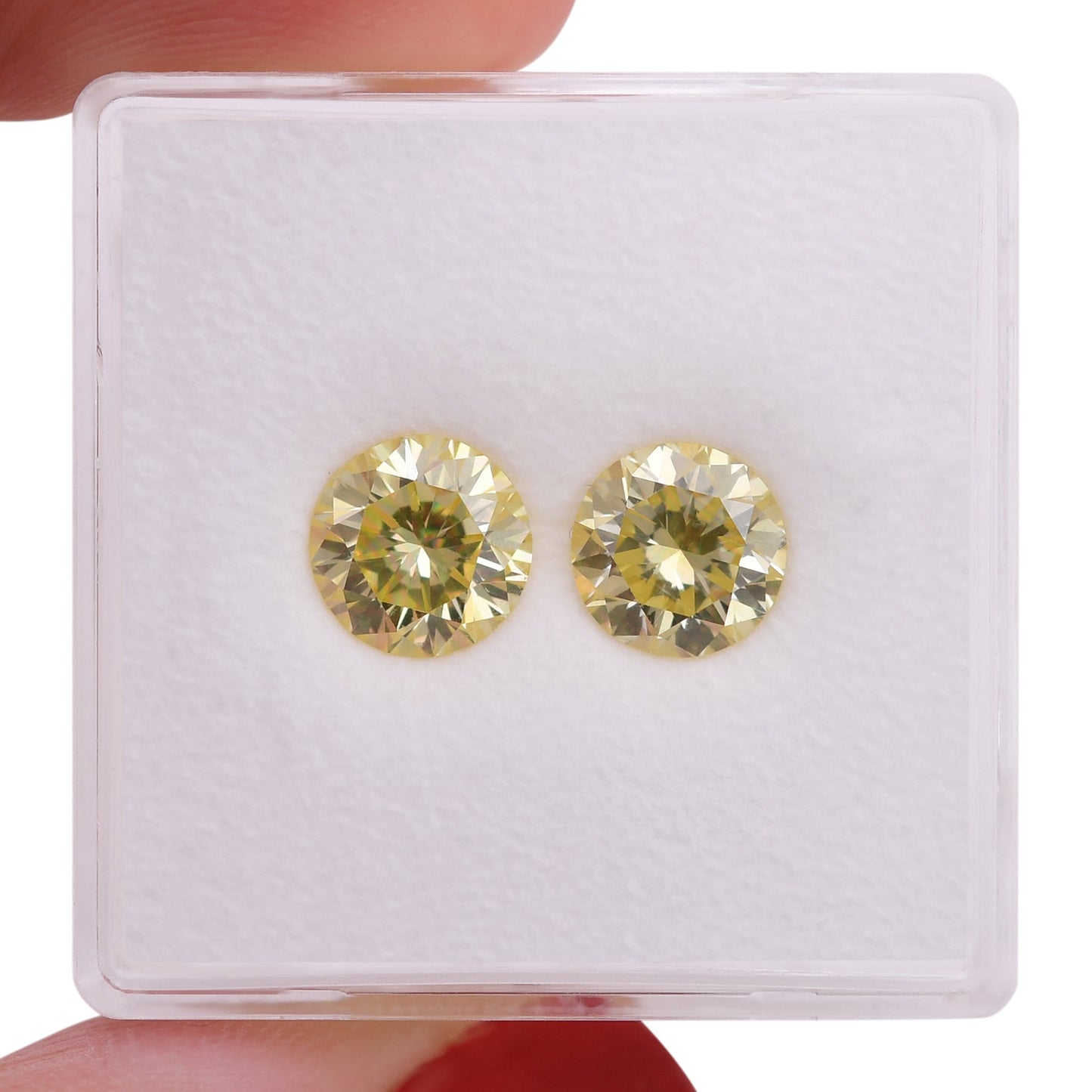 2,14 Karat Fancy Yellow Brillant-Diamanten, Reinheit VS2