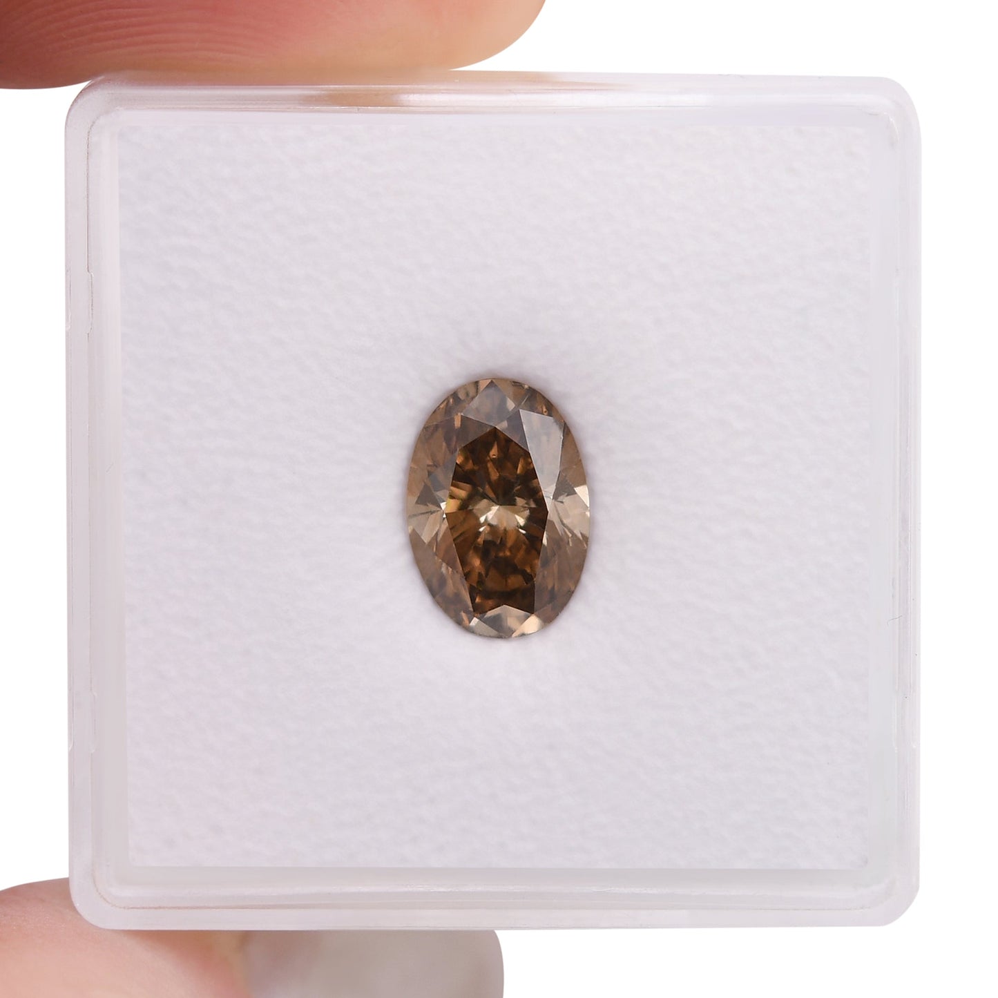 1,41 Karat Fancy Orange Brown Ovaler Diamant VS1 GIA