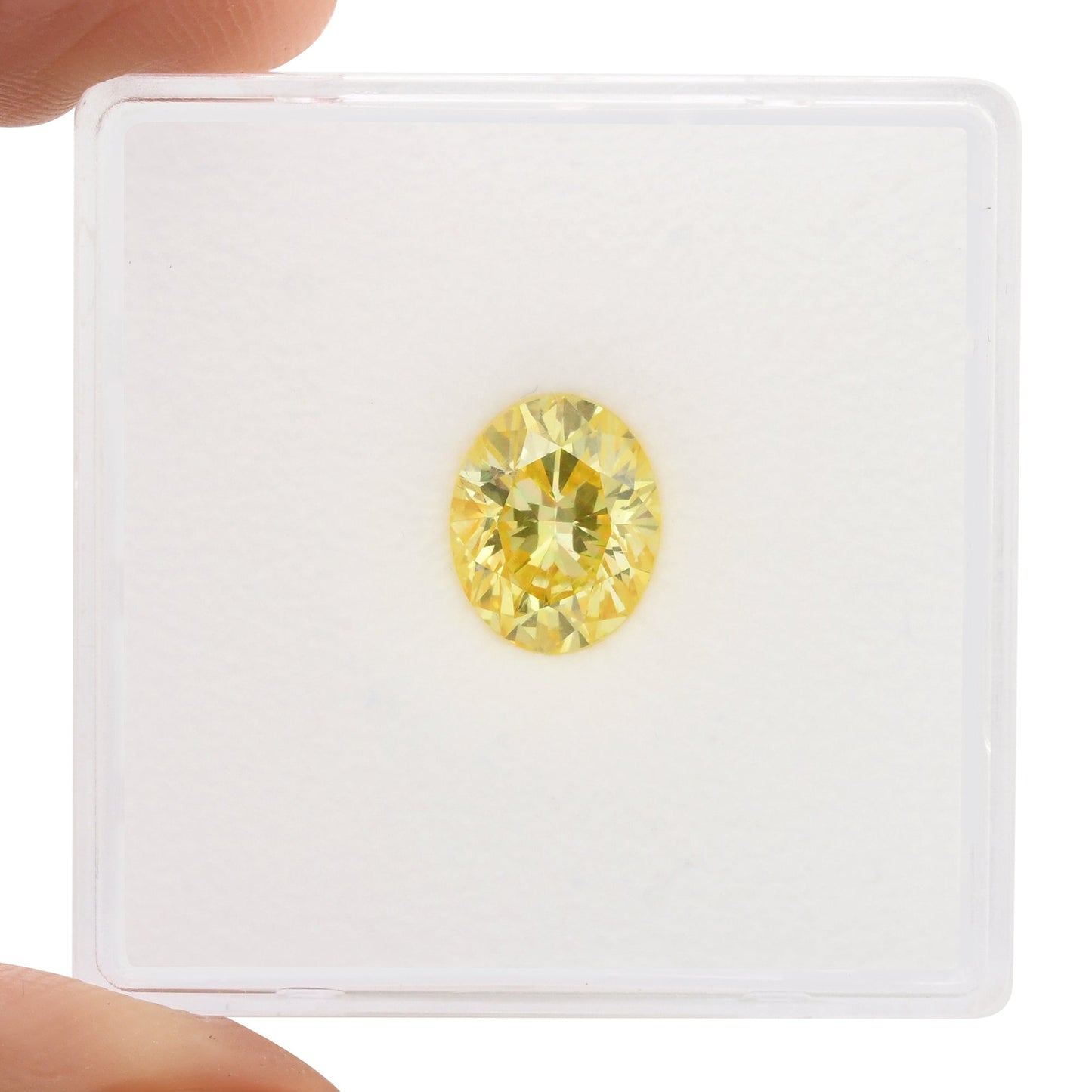 1,27 Karat Fancy Vivid Yellow Ovaler Diamant SI2 GIA