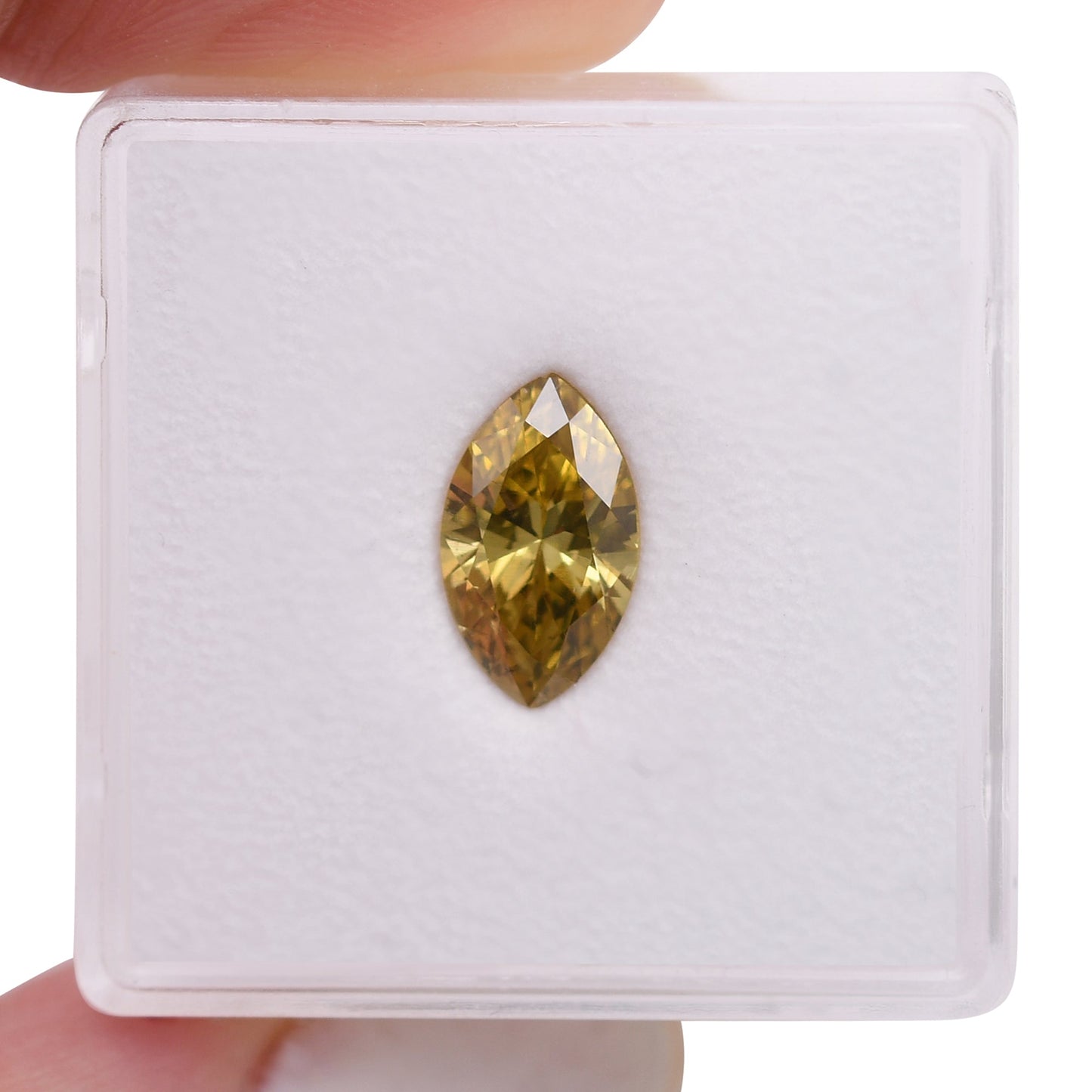 1,35 Karat Fancy Deep Brownish Yellow Marquise Diamant SI2 GIA