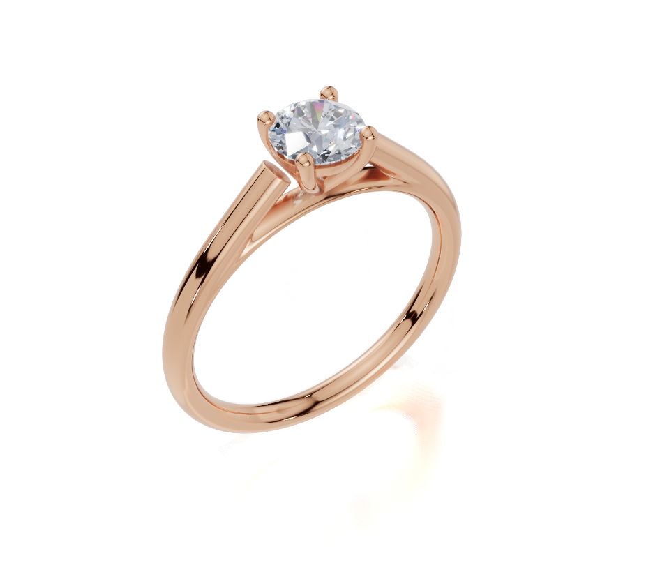 18ct Cushion 2.00Carat F/G VS/SI Cathedral Plain Bezel Lab grown Diamond Ring