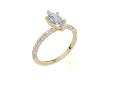 18ct Marquise 0.75Carat F/G VS/SI Plain U Micro 6Pr Diamond Ring