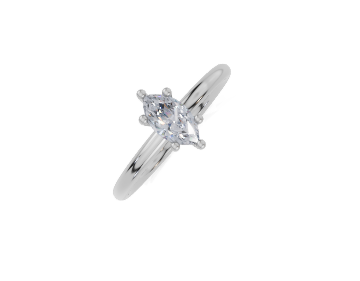 18ct Marquise 0.40Carat F/G VS/SI Plain Plain 6Pr Diamond Ring