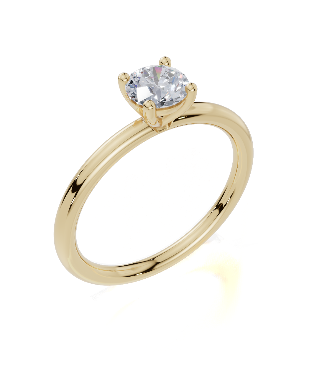18ct Round 0.30Carat D/E/F-CO VVS Plain Plain 4Pr Diamond Ring