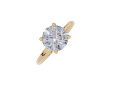 18ct Round 2.00Carat E/F-CC VS Plain Plain 4Pr Diamond Ring