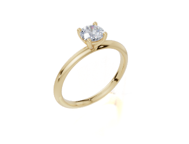 18ct Round 0.30Carat D/E/F-LG VS/VVS Knife Edge Plain 4Pr Diamond Ring