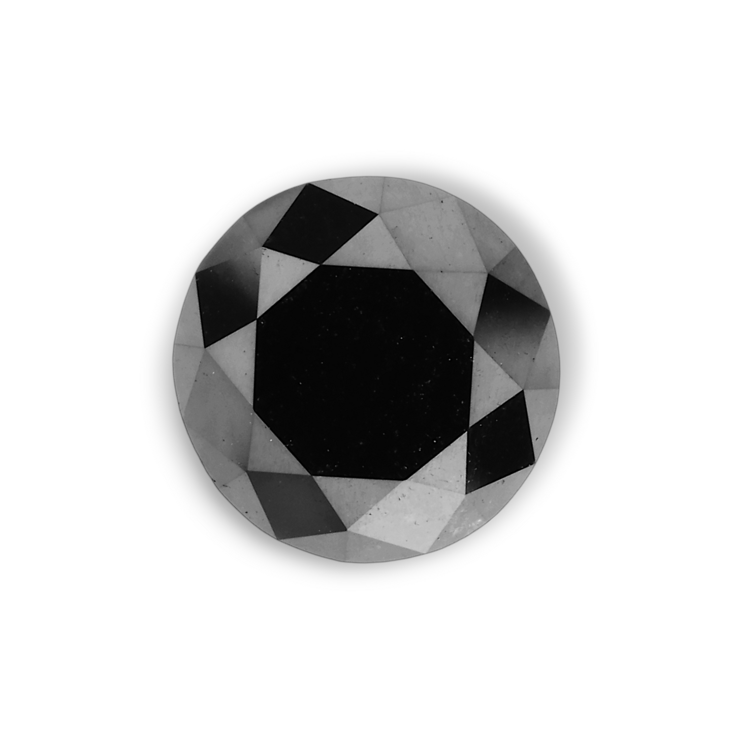 2,28 Karat Natürlicher Schwarzer Runder Diamant GIA